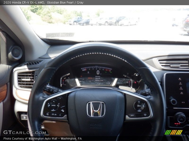 Obsidian Blue Pearl / Gray 2020 Honda CR-V EX-L AWD