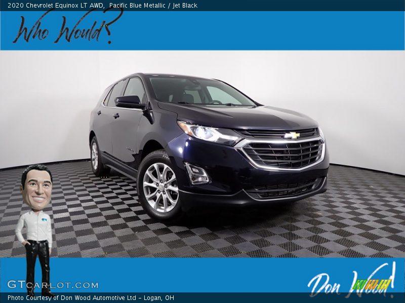 Pacific Blue Metallic / Jet Black 2020 Chevrolet Equinox LT AWD