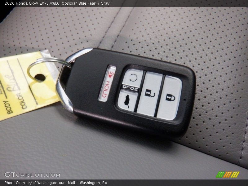 Obsidian Blue Pearl / Gray 2020 Honda CR-V EX-L AWD