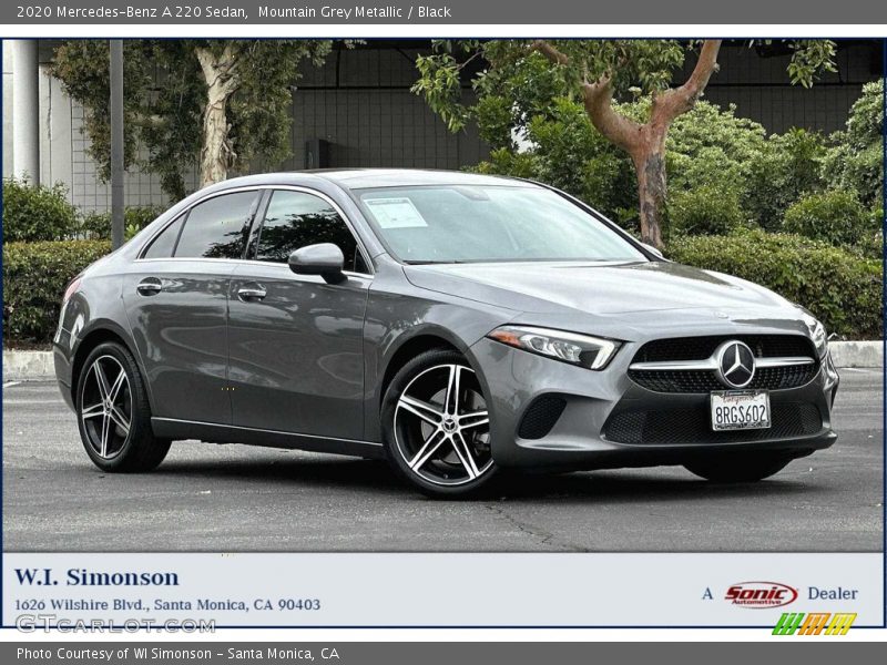 Mountain Grey Metallic / Black 2020 Mercedes-Benz A 220 Sedan