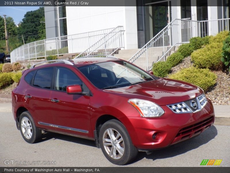 Cayenne Red / Gray 2013 Nissan Rogue SV AWD
