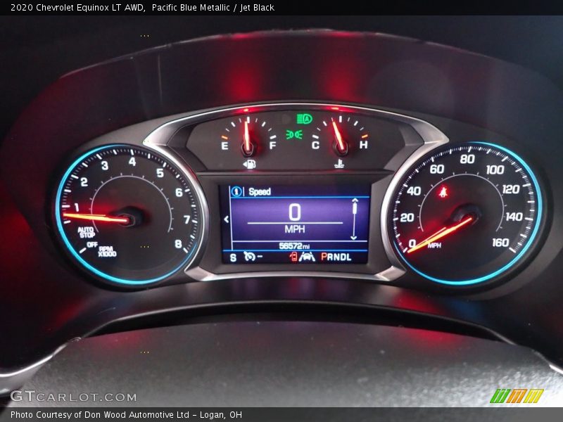 Pacific Blue Metallic / Jet Black 2020 Chevrolet Equinox LT AWD