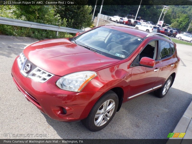 Cayenne Red / Gray 2013 Nissan Rogue SV AWD