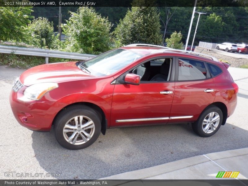Cayenne Red / Gray 2013 Nissan Rogue SV AWD