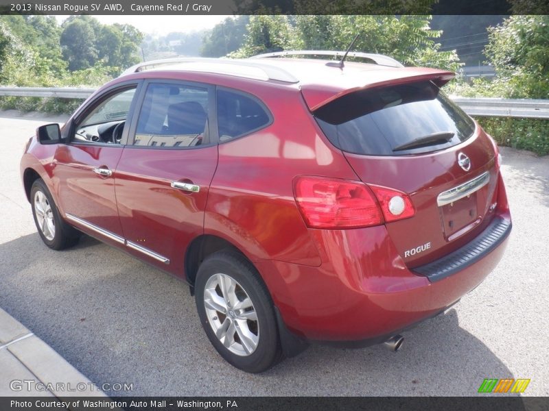 Cayenne Red / Gray 2013 Nissan Rogue SV AWD