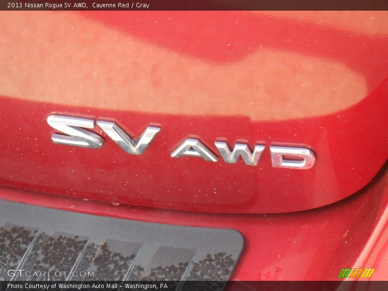 Cayenne Red / Gray 2013 Nissan Rogue SV AWD