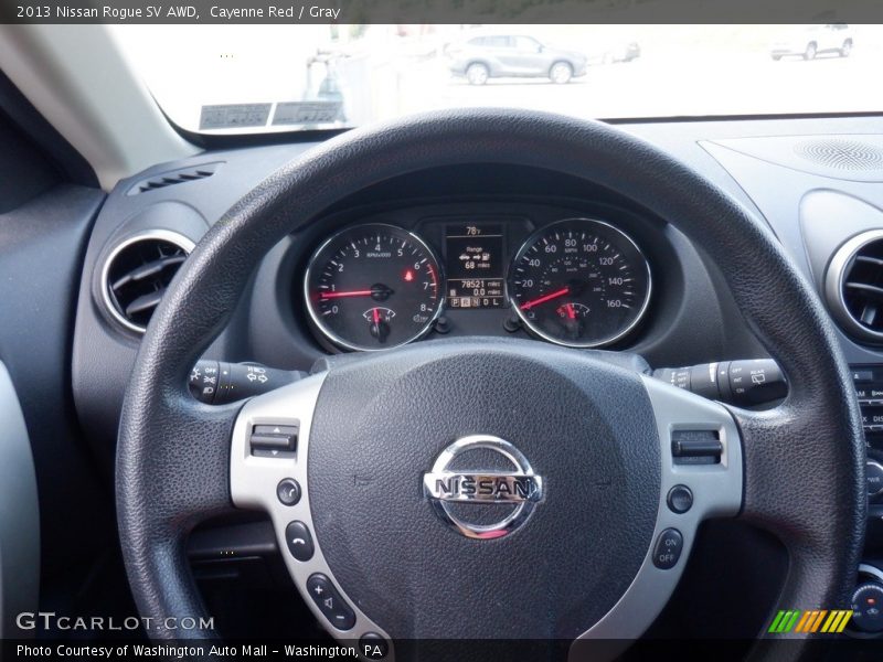 Cayenne Red / Gray 2013 Nissan Rogue SV AWD