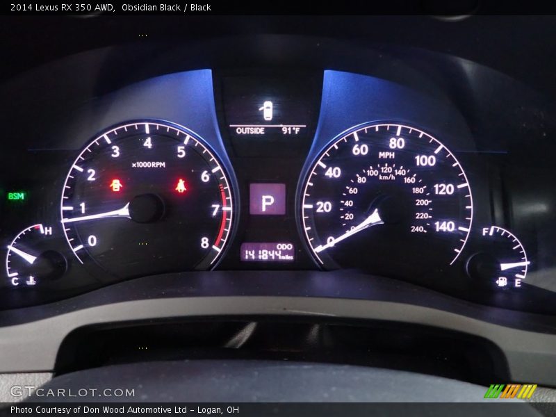 Obsidian Black / Black 2014 Lexus RX 350 AWD