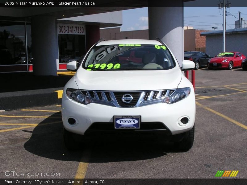 Glacier Pearl / Beige 2009 Nissan Murano S AWD