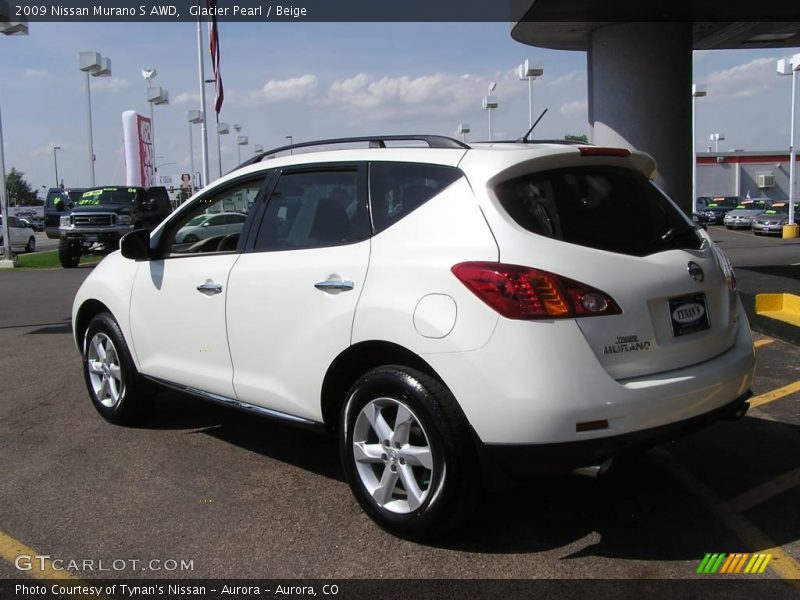 Glacier Pearl / Beige 2009 Nissan Murano S AWD