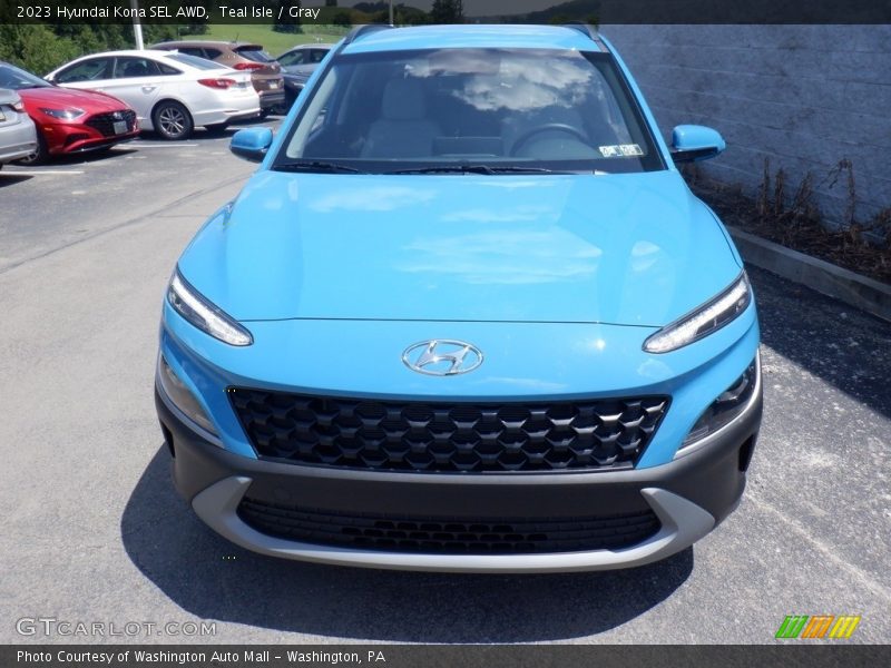 Teal Isle / Gray 2023 Hyundai Kona SEL AWD