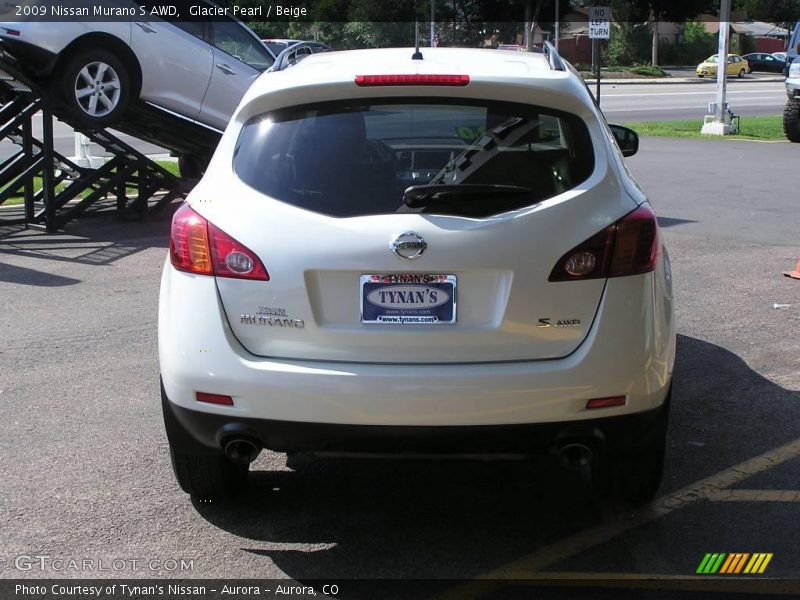 Glacier Pearl / Beige 2009 Nissan Murano S AWD