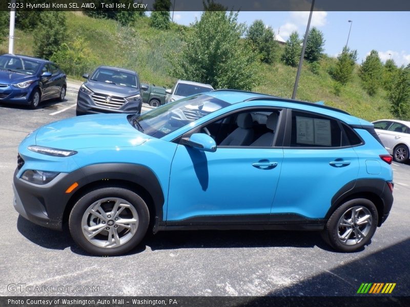 Teal Isle / Gray 2023 Hyundai Kona SEL AWD