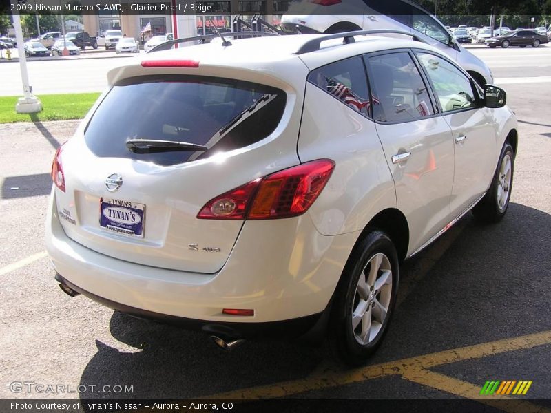 Glacier Pearl / Beige 2009 Nissan Murano S AWD