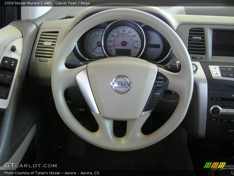 Glacier Pearl / Beige 2009 Nissan Murano S AWD