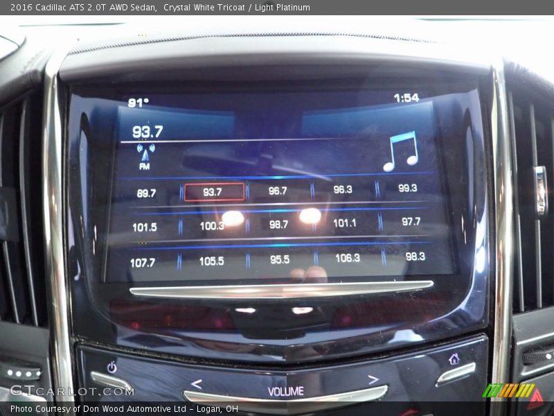 Crystal White Tricoat / Light Platinum 2016 Cadillac ATS 2.0T AWD Sedan