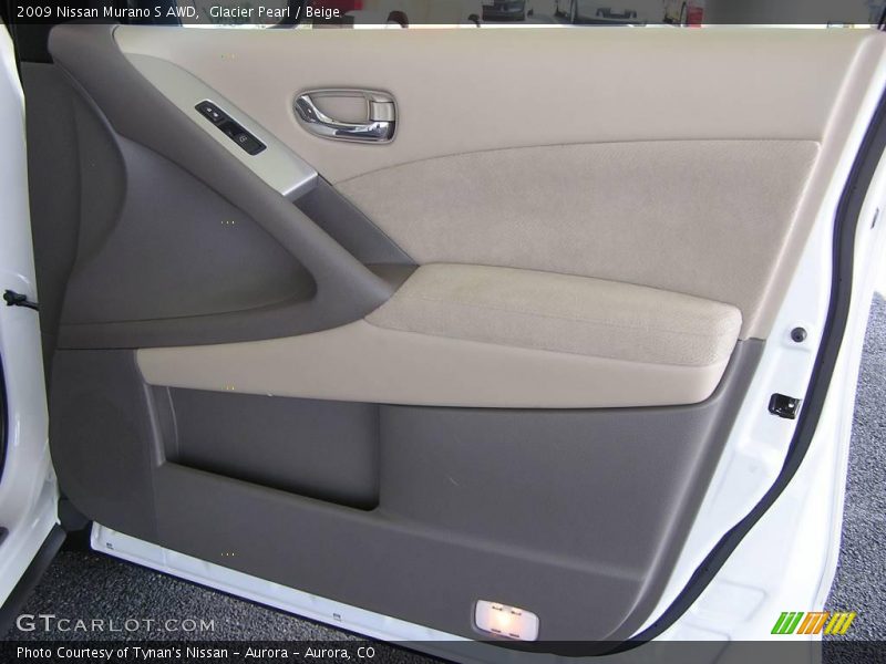 Glacier Pearl / Beige 2009 Nissan Murano S AWD