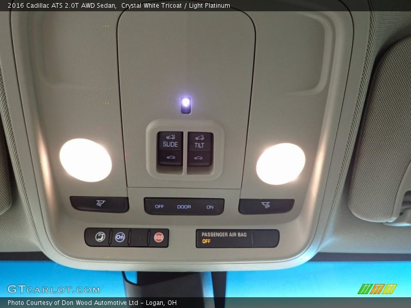 Crystal White Tricoat / Light Platinum 2016 Cadillac ATS 2.0T AWD Sedan