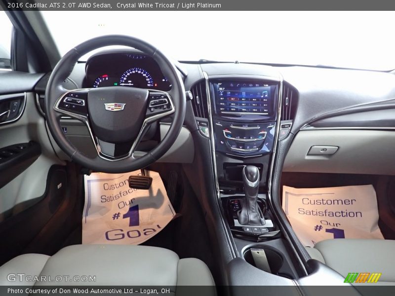 Crystal White Tricoat / Light Platinum 2016 Cadillac ATS 2.0T AWD Sedan