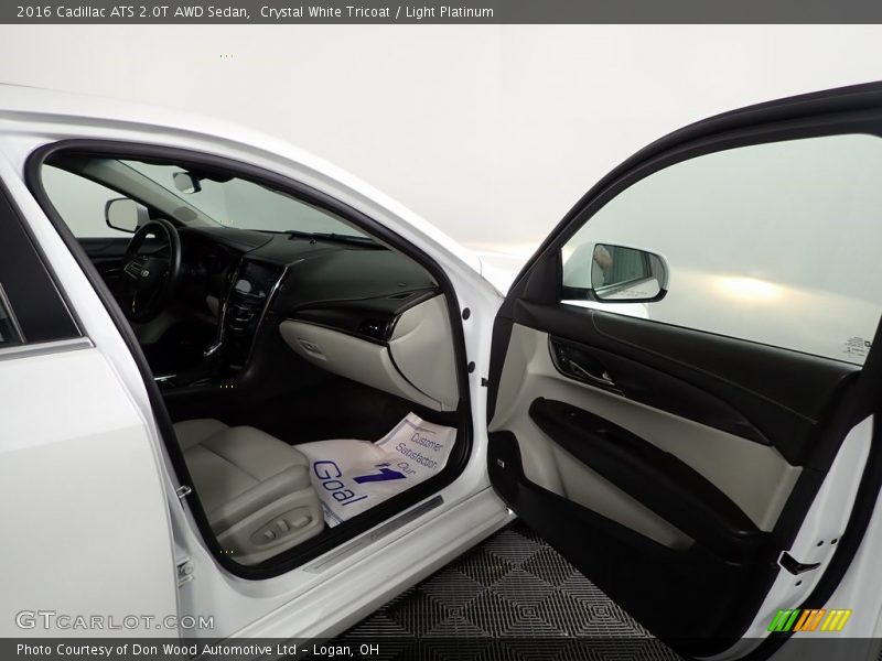 Crystal White Tricoat / Light Platinum 2016 Cadillac ATS 2.0T AWD Sedan