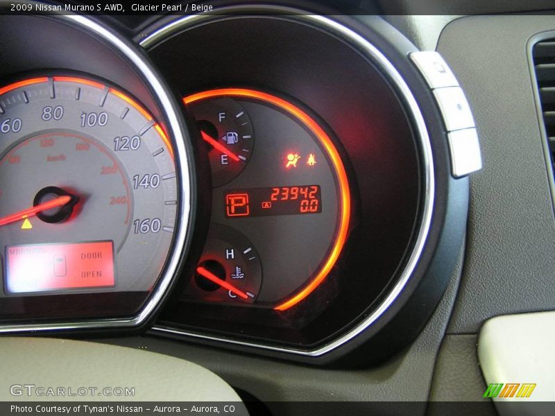 Glacier Pearl / Beige 2009 Nissan Murano S AWD