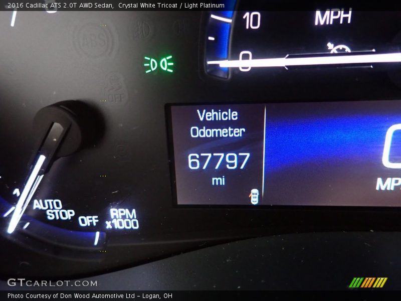Crystal White Tricoat / Light Platinum 2016 Cadillac ATS 2.0T AWD Sedan