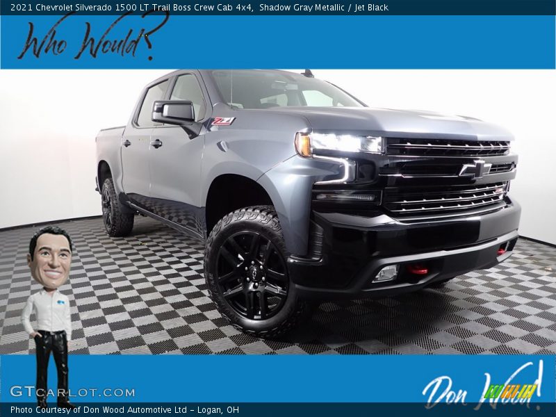 Shadow Gray Metallic / Jet Black 2021 Chevrolet Silverado 1500 LT Trail Boss Crew Cab 4x4