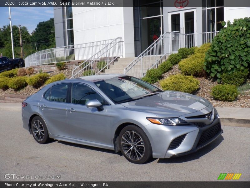 Celestial Silver Metallic / Black 2020 Toyota Camry SE AWD