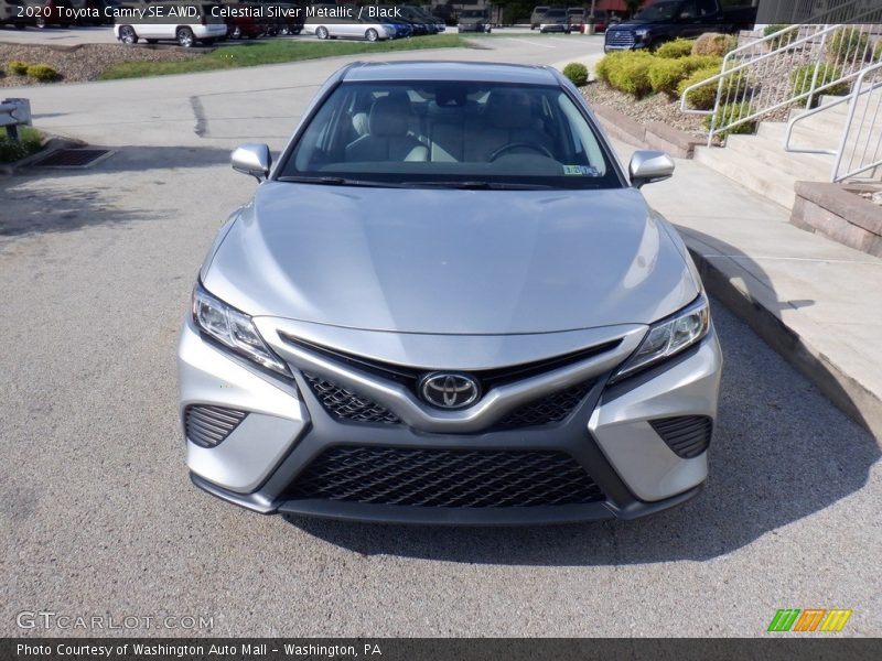 Celestial Silver Metallic / Black 2020 Toyota Camry SE AWD