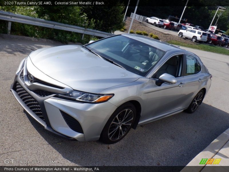 Celestial Silver Metallic / Black 2020 Toyota Camry SE AWD