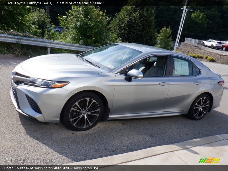 Celestial Silver Metallic / Black 2020 Toyota Camry SE AWD