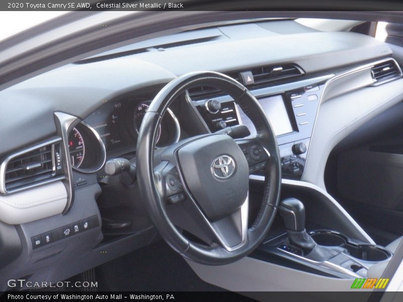 Celestial Silver Metallic / Black 2020 Toyota Camry SE AWD