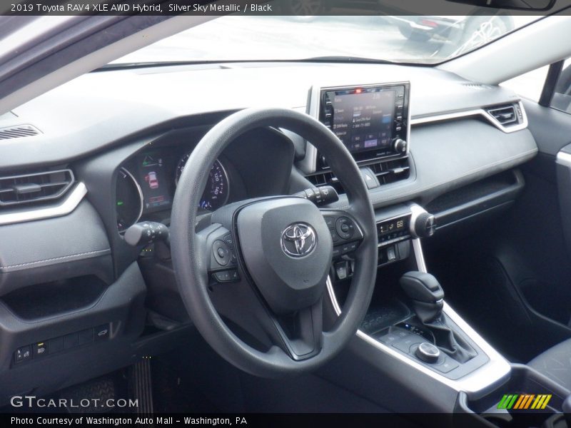 Silver Sky Metallic / Black 2019 Toyota RAV4 XLE AWD Hybrid
