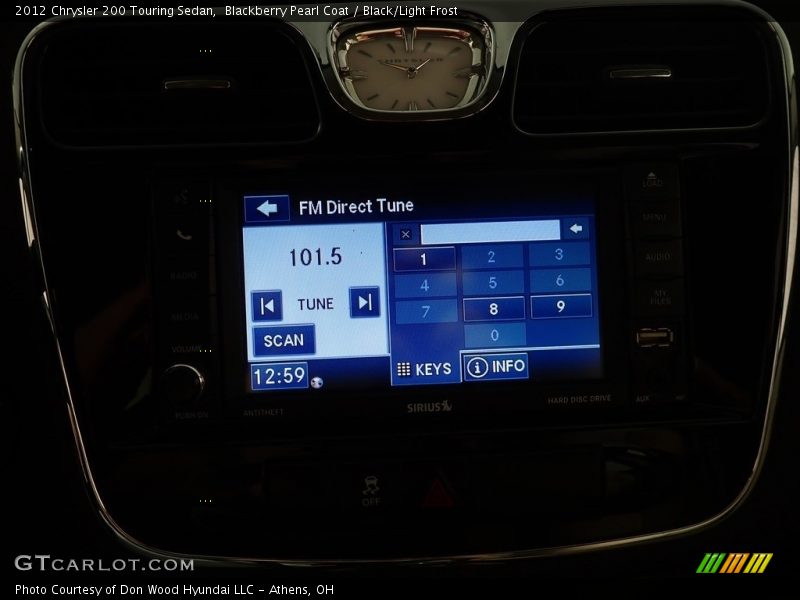 Blackberry Pearl Coat / Black/Light Frost 2012 Chrysler 200 Touring Sedan