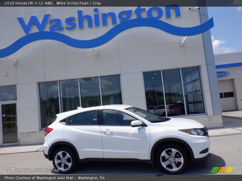 White Orchid Pearl / Gray 2018 Honda HR-V LX AWD
