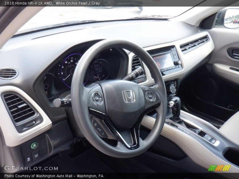 White Orchid Pearl / Gray 2018 Honda HR-V LX AWD