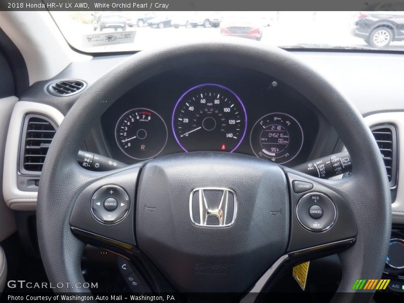 White Orchid Pearl / Gray 2018 Honda HR-V LX AWD