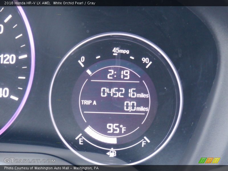 White Orchid Pearl / Gray 2018 Honda HR-V LX AWD