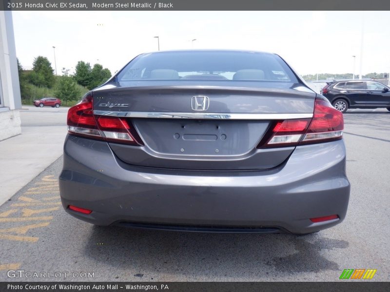 Modern Steel Metallic / Black 2015 Honda Civic EX Sedan