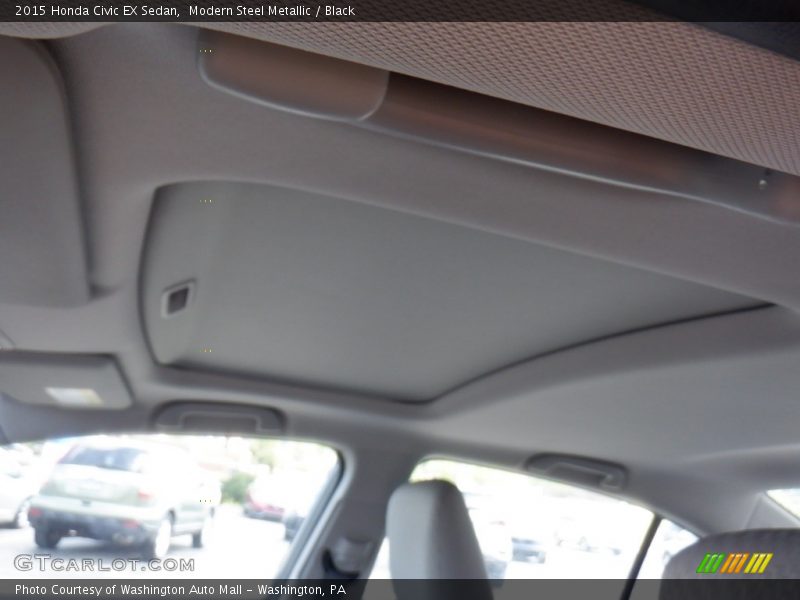 Modern Steel Metallic / Black 2015 Honda Civic EX Sedan