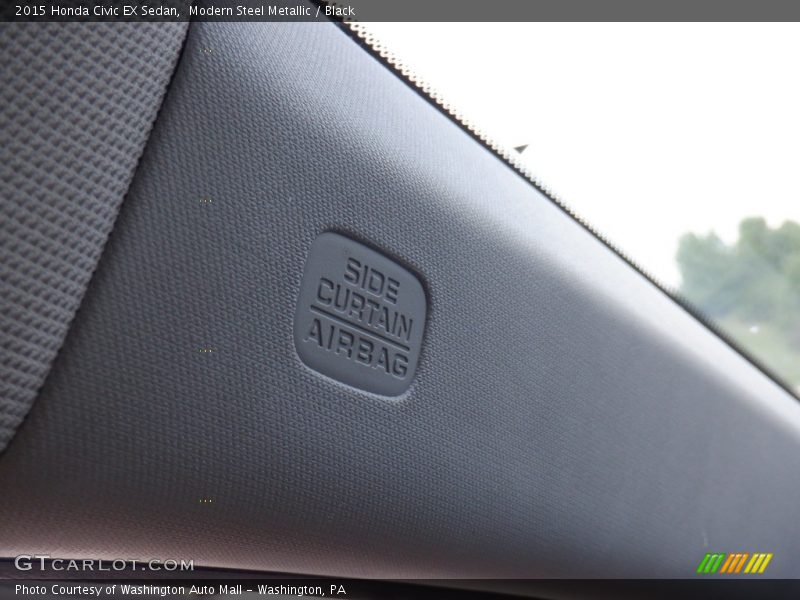 Modern Steel Metallic / Black 2015 Honda Civic EX Sedan
