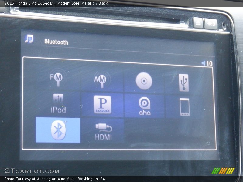 Modern Steel Metallic / Black 2015 Honda Civic EX Sedan