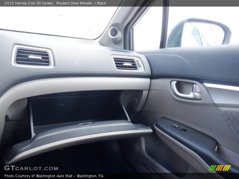 Modern Steel Metallic / Black 2015 Honda Civic EX Sedan