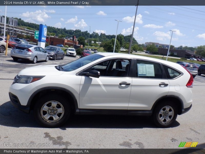 White Diamond Pearl / Gray 2014 Honda CR-V LX AWD