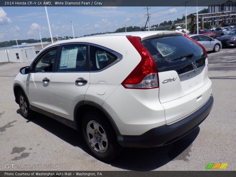 White Diamond Pearl / Gray 2014 Honda CR-V LX AWD