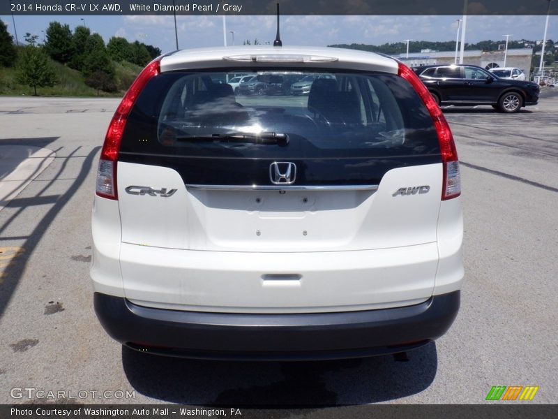 White Diamond Pearl / Gray 2014 Honda CR-V LX AWD