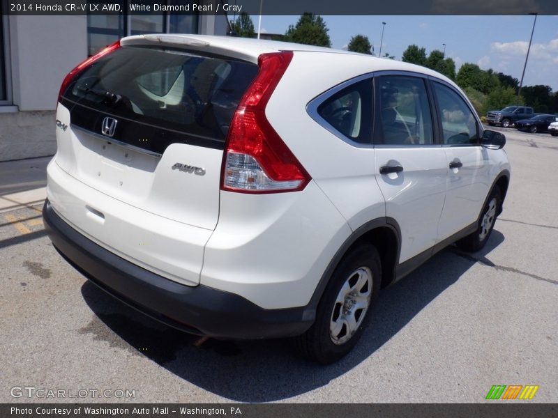 White Diamond Pearl / Gray 2014 Honda CR-V LX AWD