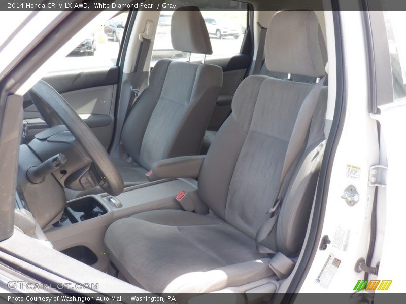 White Diamond Pearl / Gray 2014 Honda CR-V LX AWD
