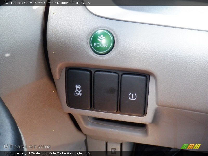 White Diamond Pearl / Gray 2014 Honda CR-V LX AWD