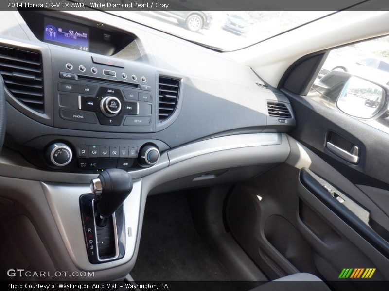 White Diamond Pearl / Gray 2014 Honda CR-V LX AWD